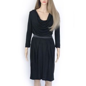 NWT. Mango Black Dress Long Sleeve
